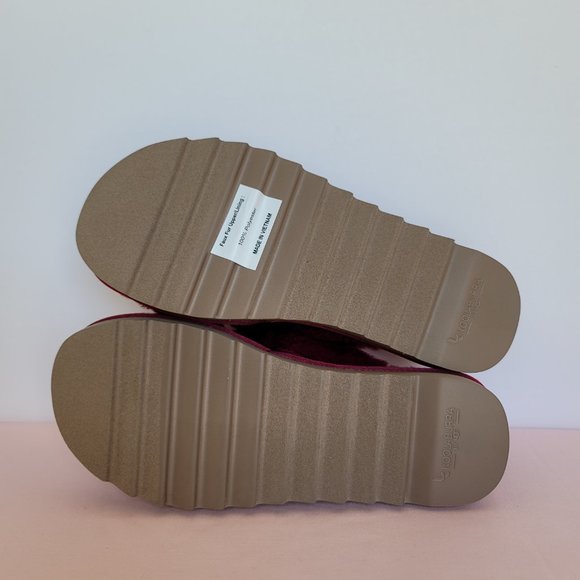 KOOLABURRA BY UGG Women’s Fuzz-It Faux-Fur Slipper Sandals-Berry color. Size 9M⭐ - Picture 14 of 15